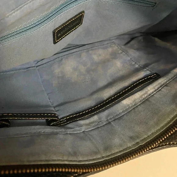 Dooney & Bourke Vintage Signature Canvas Print Small Soft Satchel Shoulder Bag - Picture 11 of 16